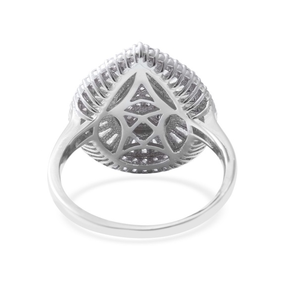 White CZ Sterling Silver Ring - Picture 2 of 4